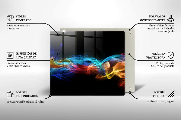 Sklo za varnou desku Barevný kouř