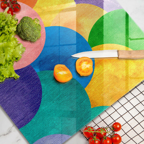 Sklo za varnou desku Barevné kruhy