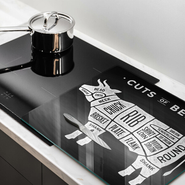 Sklo za varnou desku Kravské maso hovězí maso