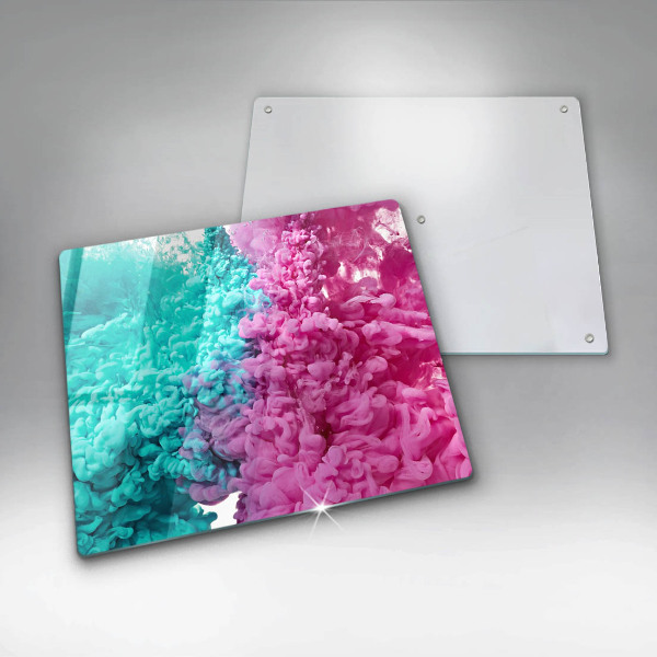 Sklo za varnou desku Tyrkysově růžový kouř