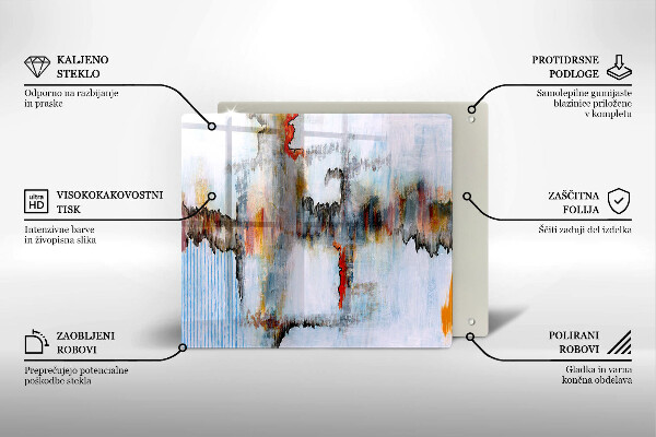 Sklo za varnou desku Abstrakce barvy