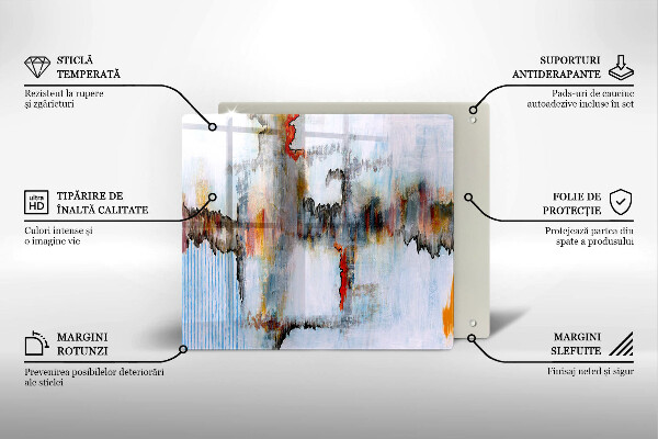 Sklo za varnou desku Abstrakce barvy