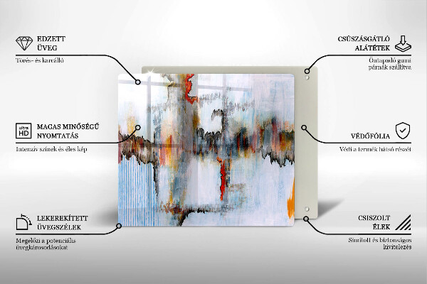 Sklo za varnou desku Abstrakce barvy