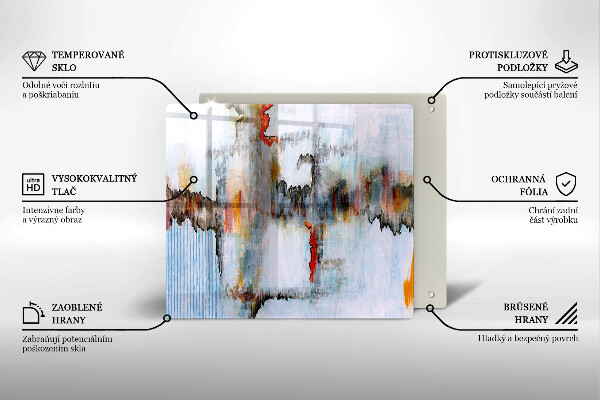 Sklo za varnou desku Abstrakce barvy