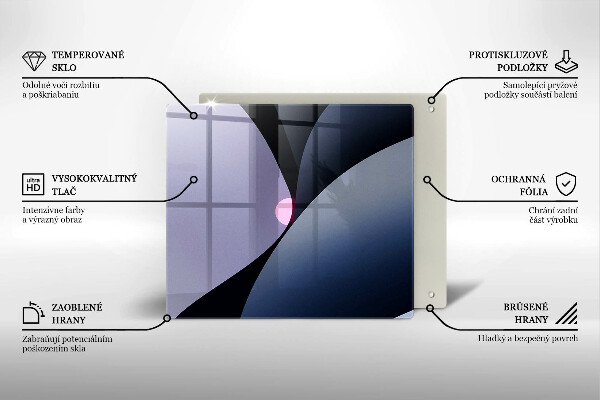 Sklo za varnou desku Abstraktní tvary