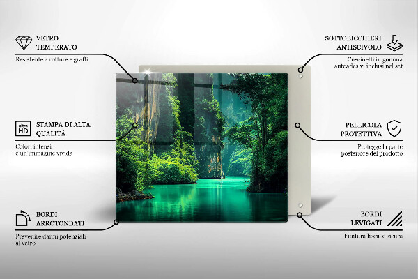 Sklo za varnou desku Krajina laguny