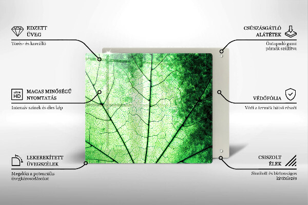 Sklo za varnou desku Dekorativní žilnatý list