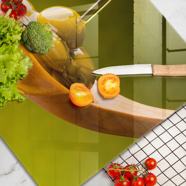 Sklo za varnou desku Olivový olej a olivy