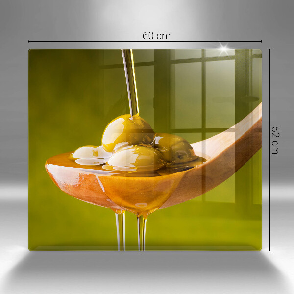 Sklo za varnou desku Olivový olej a olivy