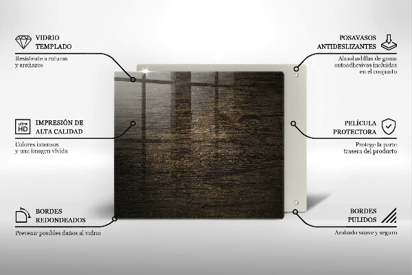 Sklo za varnou desku Textura dřevěné kůry