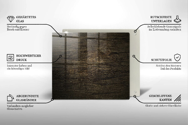 Sklo za varnou desku Textura dřevěné kůry