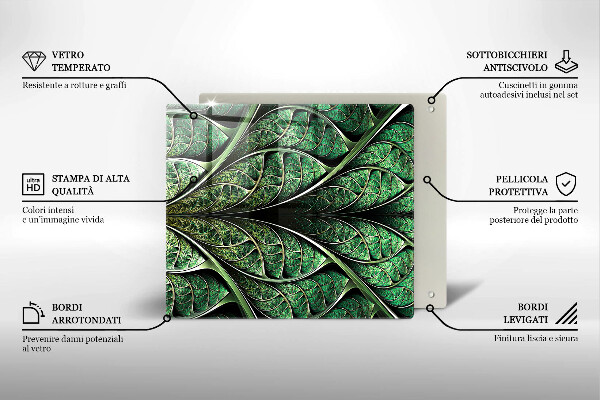 Sklo za varnou desku Struktura žilek listu