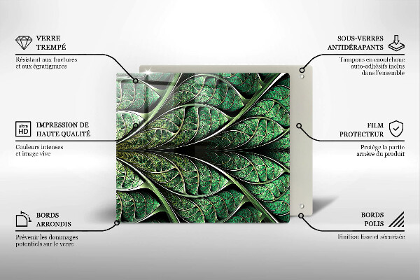 Sklo za varnou desku Struktura žilek listu