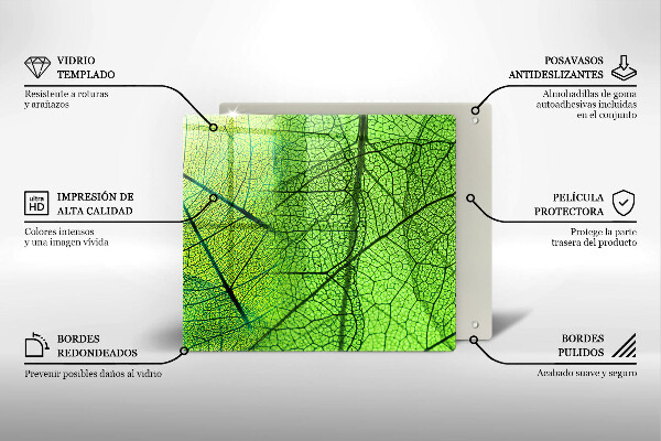 Sklo za varnou desku Přírodní listové žíly