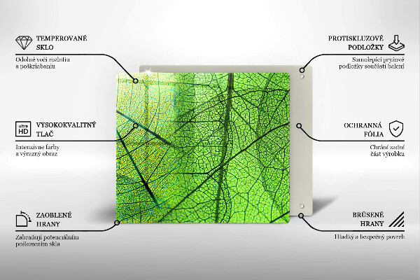 Sklo za varnou desku Přírodní listové žíly