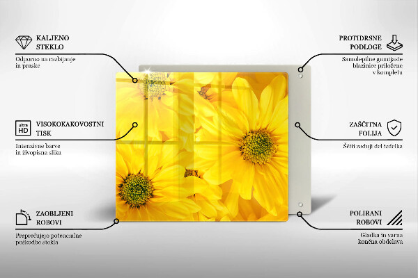 Sklo za varnou desku Okvětní lístky