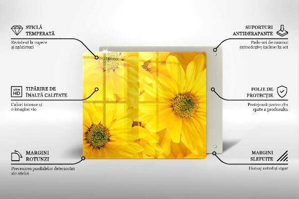 Sklo za varnou desku Okvětní lístky