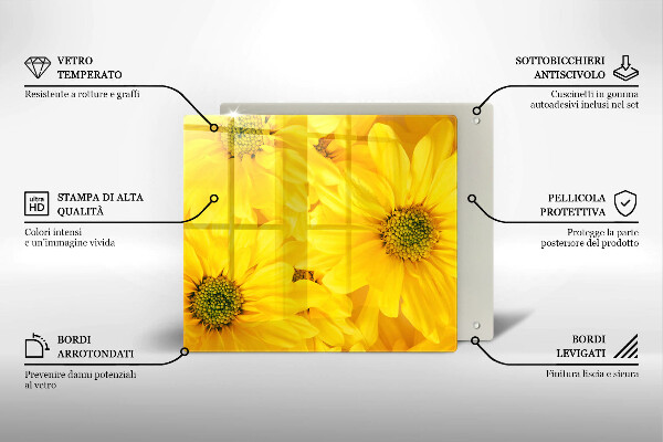 Sklo za varnou desku Okvětní lístky