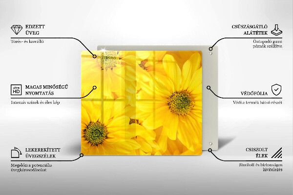 Sklo za varnou desku Okvětní lístky