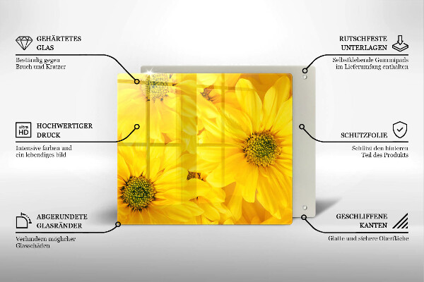 Sklo za varnou desku Okvětní lístky