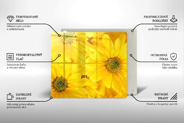 Sklo za varnou desku Okvětní lístky