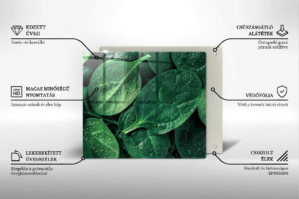 Sklo za varnou desku Listy bazalky