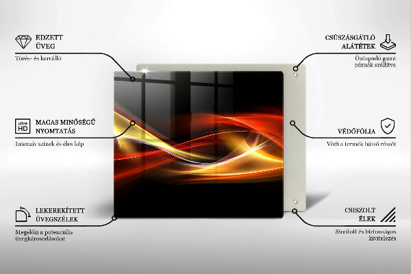 Sklo za varnou desku Abstraktní kouř a světlo