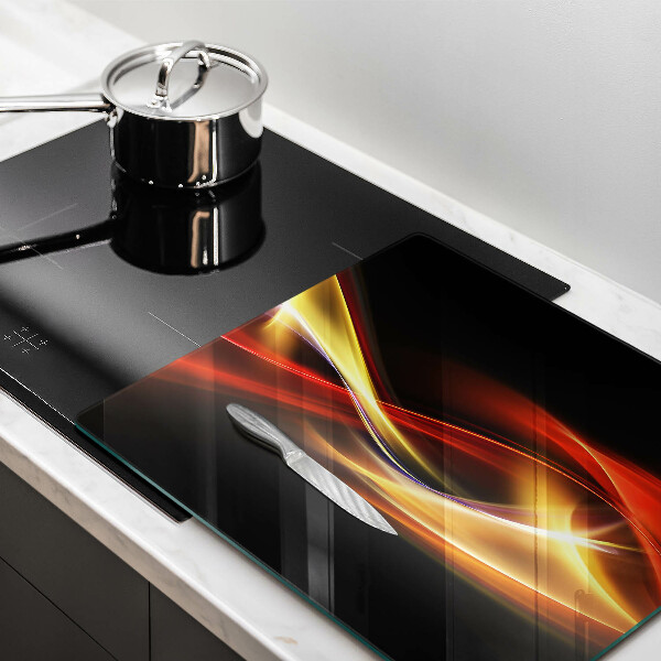 Sklo za varnou desku Abstraktní kouř a světlo