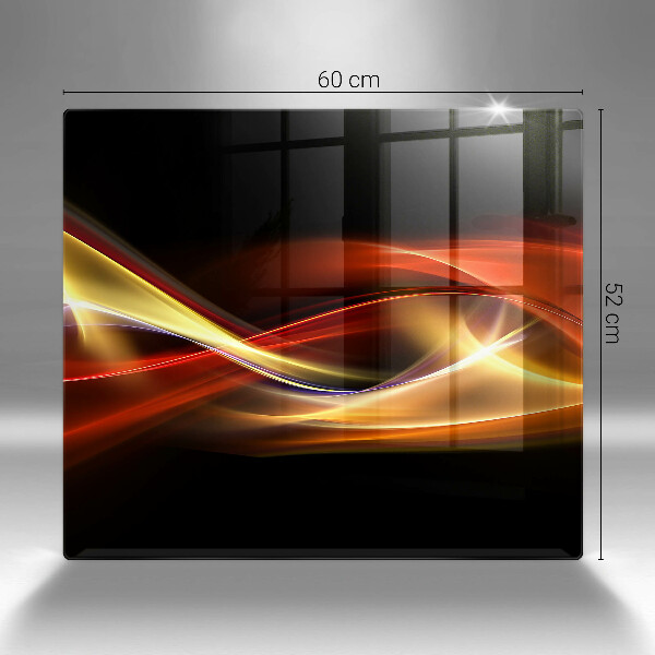 Sklo za varnou desku Abstraktní kouř a světlo