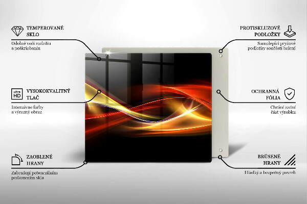 Sklo za varnou desku Abstraktní kouř a světlo