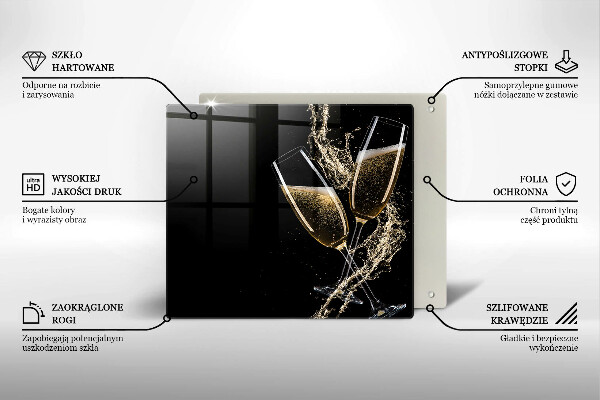 Sklo za varnou desku Sklenice šampaňského