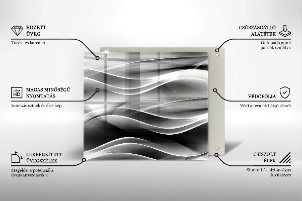 Sklo za varnou desku Abstrakce jemné linie