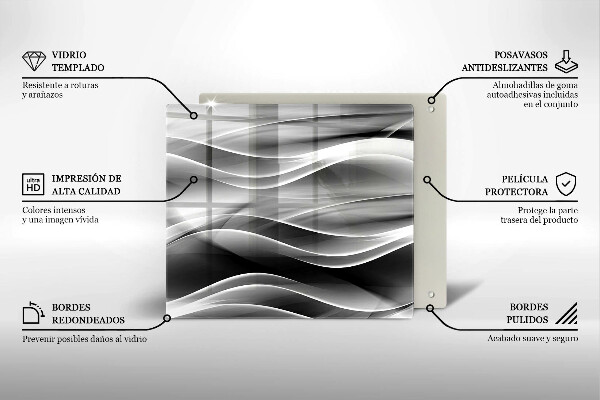 Sklo za varnou desku Abstrakce jemné linie