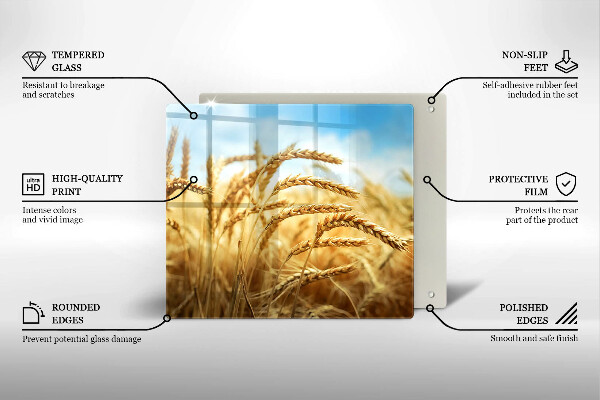 Sklo za varnou desku Klasy obilovin na poli