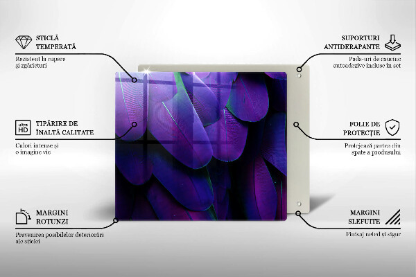 Sklo za varnou desku Neonové peří