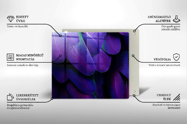 Sklo za varnou desku Neonové peří