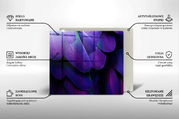 Sklo za varnou desku Neonové peří