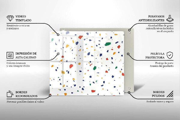 Sklo za varnou desku Barevná kamenina