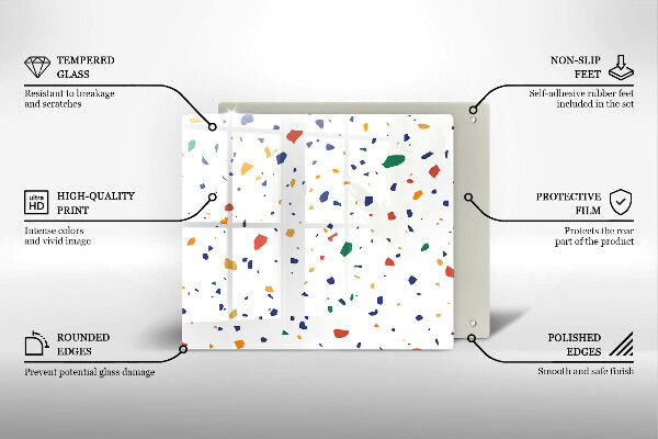 Sklo za varnou desku Barevná kamenina