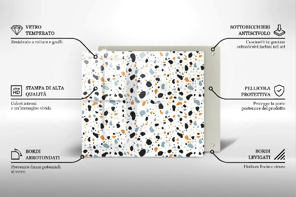 Sklo za varnou desku Dekorativní kamenina