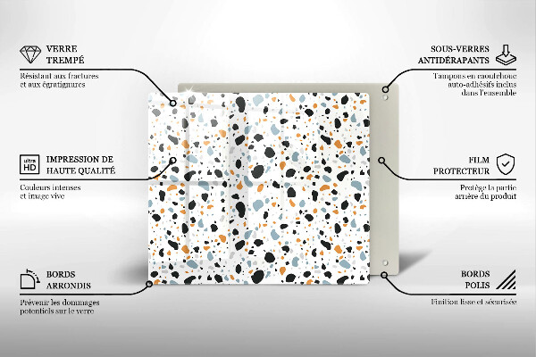 Sklo za varnou desku Dekorativní kamenina