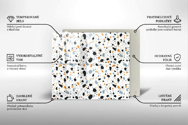 Sklo za varnou desku Dekorativní kamenina