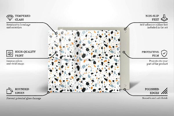 Sklo za varnou desku Dekorativní kamenina