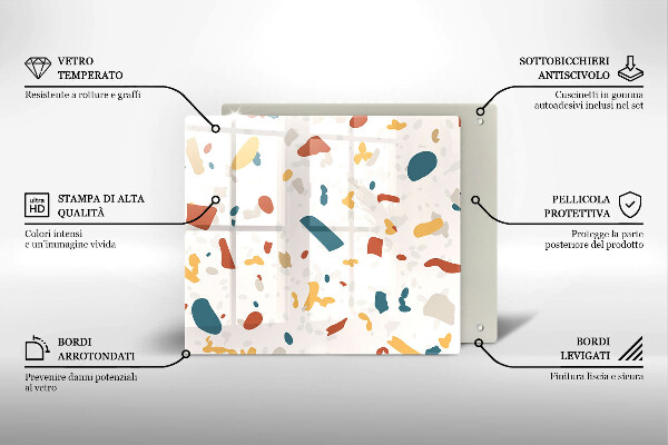 Sklo za varnou desku Dekorativní kamenina