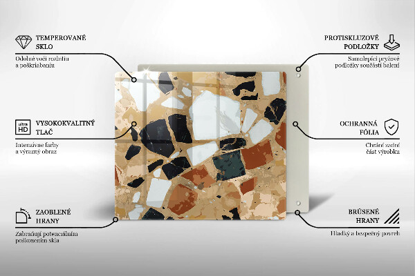 Sklo za varnou desku Dekorativní kameny talíř