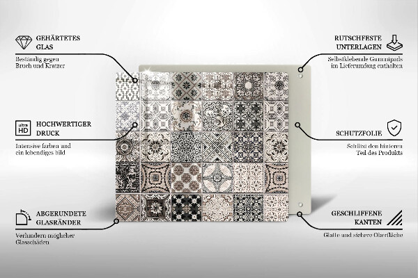 Sklo za varnou desku Dekorativní dlaždice