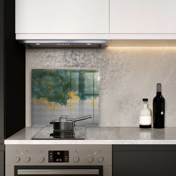 Sklo za varnou desku Abstrakce se zlatem