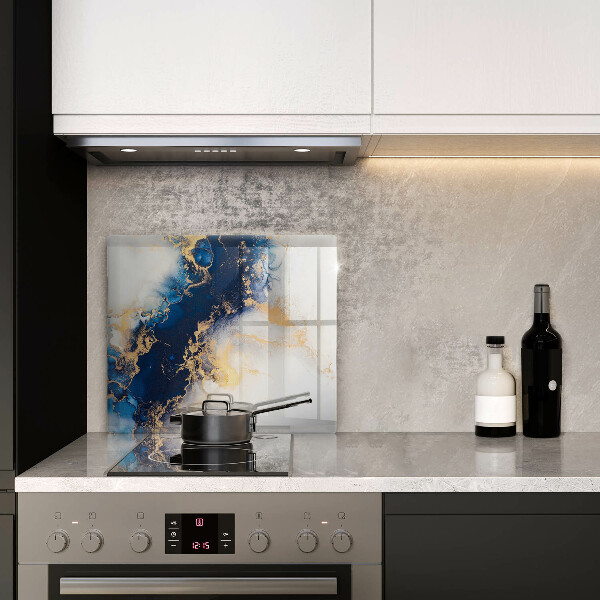 Sklo za varnou desku Abstrakce s modrou