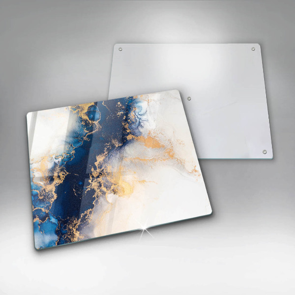 Sklo za varnou desku Abstrakce s modrou