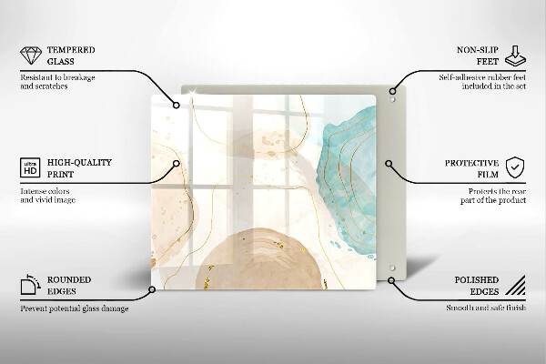 Sklo za varnou desku Světlé boho tvary